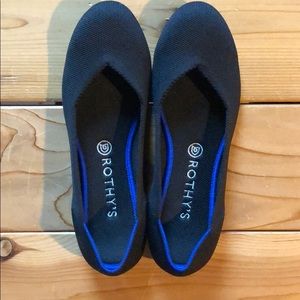 Rothy’s black flats size 10 excellent condition